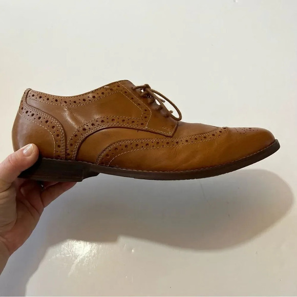 Rockport Trutech Brown Wingtip Lace-up Loafers Size 10.5 Men’s Dress Shoe Work - Picture 2 of 12